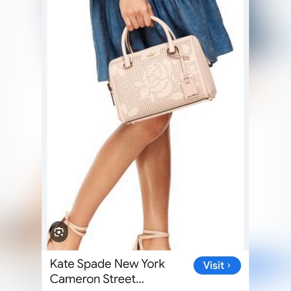 Kate Spade Cameron Street Perforated Rose Large Lane Handbag